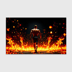 Бумага для упаковки Боксер и огонь, цвет: 3D-принт