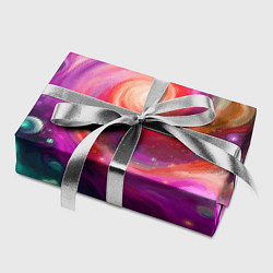 Бумага для упаковки Космическая неоновая фантазия - нейроарт, цвет: 3D-принт — фото 2