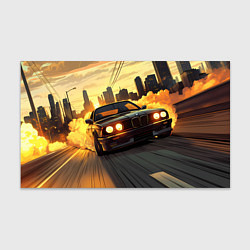 Бумага для упаковки БМВ на фоне заката, цвет: 3D-принт