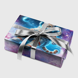 Бумага для упаковки The cat is a brave cosmonaut - ai art, цвет: 3D-принт — фото 2