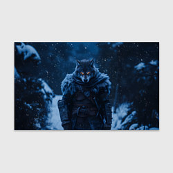 Бумага для упаковки Воин волк зимой, цвет: 3D-принт