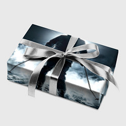 Бумага для упаковки Лыжник идет в гору в ночи, цвет: 3D-принт — фото 2