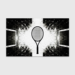 Бумага для упаковки Теннисная ракетка в черно-белом, цвет: 3D-принт