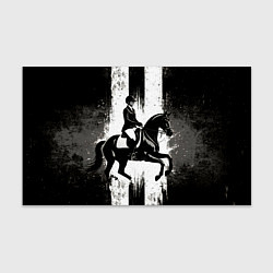 Бумага для упаковки Конный спорт на черном, цвет: 3D-принт