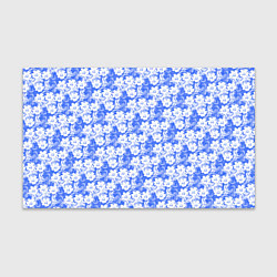 Бумага для упаковки Бело-голубой цветочный, цвет: 3D-принт