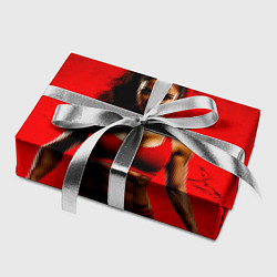 Бумага для упаковки Фитоняшка в красном, цвет: 3D-принт — фото 2