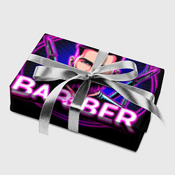 Бумага для упаковки Барбер неон, цвет: 3D-принт — фото 2