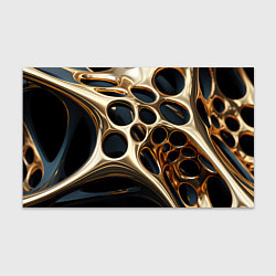 Бумага для упаковки Черно-золотая абстракция, цвет: 3D-принт