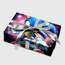 Бумага для упаковки Sonic in space, цвет: 3D-принт — фото 2