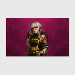 Бумага для упаковки Девушка с татуировкой в очках, цвет: 3D-принт