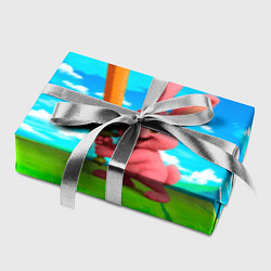 Бумага для упаковки Розовый заяц с мечом из морковки, цвет: 3D-принт — фото 2