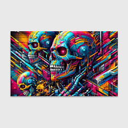 Бумага для упаковки Cyber skull - pattern, цвет: 3D-принт