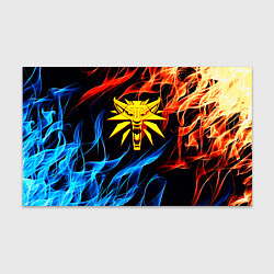 Бумага для упаковки Ведьмак огненное лого в огне, цвет: 3D-принт