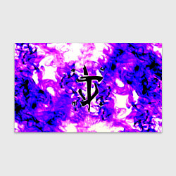 Бумага для упаковки Doom неоновый огонь лого, цвет: 3D-принт