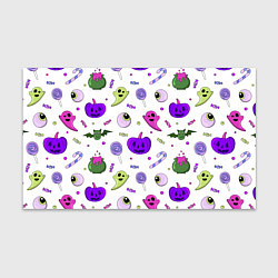 Бумага для упаковки Halloween purple pumpkin pattern, цвет: 3D-принт