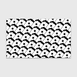 Бумага для упаковки Три буквы: чёрные, цвет: 3D-принт