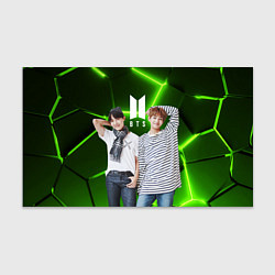 Бумага для упаковки BTS зеленые неоновые плиты, цвет: 3D-принт