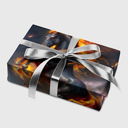 Бумага для упаковки Огнегривый скакун, цвет: 3D-принт — фото 2