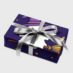 Бумага для упаковки Хэллоуин, привидение на метле, цвет: 3D-принт — фото 2