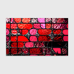 Бумага для упаковки Рубиновый красный витражные плитки, цвет: 3D-принт