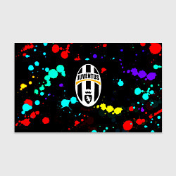 Бумага для упаковки Ювентус брызги красок неон, цвет: 3D-принт