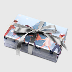 Бумага для упаковки Новогодние выходные на катке, цвет: 3D-принт — фото 2