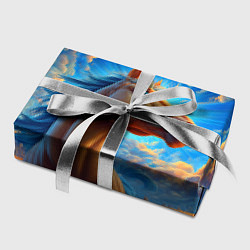 Бумага для упаковки Лошадь на фоне синего неба, цвет: 3D-принт — фото 2