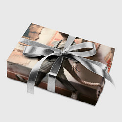 Бумага для упаковки Пришелец в костюме в полосочку, цвет: 3D-принт — фото 2