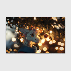 Бумага для упаковки Лошадка под новогодней елкой, цвет: 3D-принт