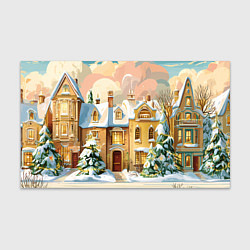 Бумага для упаковки Новогодний город, цвет: 3D-принт