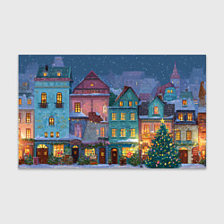 Бумага для упаковки Новогодний дворик, цвет: 3D-принт