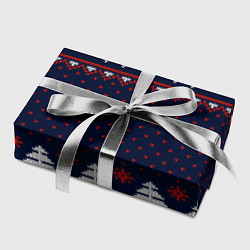 Бумага для упаковки Новогодний вязаный узор, цвет: 3D-принт — фото 2