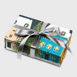 Бумага для упаковки Новогодний снежный город, цвет: 3D-принт — фото 2