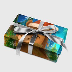 Бумага для упаковки Новогодняя лошадка жует елочные ветки, цвет: 3D-принт — фото 2