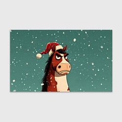 Бумага для упаковки Новогодняя лошадь на фоне снегопада, цвет: 3D-принт