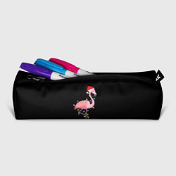 Пенал для ручек Новогодний Фламинго, цвет: 3D-принт — фото 2