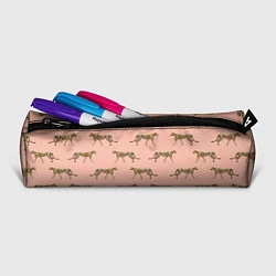 Пенал для ручек Гепарды на розовом, цвет: 3D-принт — фото 2