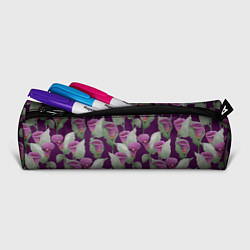 Пенал для ручек Фиолетовые каллы на темно фиолетовом фоне, цвет: 3D-принт — фото 2