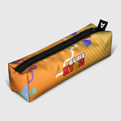 Пенал для ручек Бабл квас Bubble kvass геометрический фон, цвет: 3D-принт