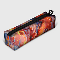 Пенал для ручек Lava & flame, цвет: 3D-принт