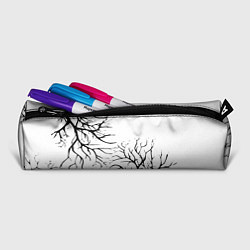 Пенал для ручек Черные ветки деревьев на белом фоне, цвет: 3D-принт — фото 2