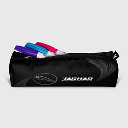 Пенал для ручек Jaguar Speed на темном фоне со следами шин, цвет: 3D-принт — фото 2