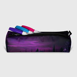 Пенал для ручек Ночное сияние в тёмном лесу - Фиолетовый, цвет: 3D-принт — фото 2