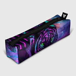 Пенал для ручек Светящийся неоновый тигр, цвет: 3D-принт