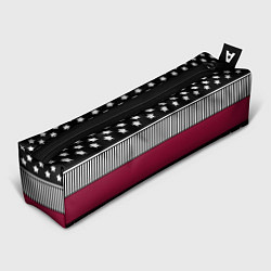 Пенал Burgundy black striped pattern