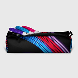 Пенал для ручек Красные и голубые абстрактные линии, цвет: 3D-принт — фото 2