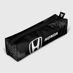 Пенал для ручек Honda speed на темном фоне со следами шин: надпись, цвет: 3D-принт