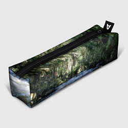 Пенал для ручек Течёт река в лесу, цвет: 3D-принт