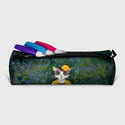 Пенал для ручек Грустная кошка Фриды Кало из нейросети, цвет: 3D-принт — фото 2