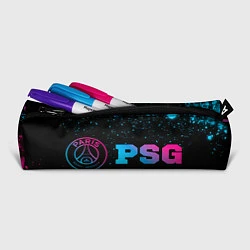 Пенал для ручек PSG - neon gradient: надпись и символ, цвет: 3D-принт — фото 2